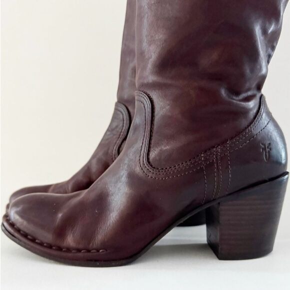 Frye Lucinda Over-The-Knee Genuine Leather Boots. - Picture 9 of 11